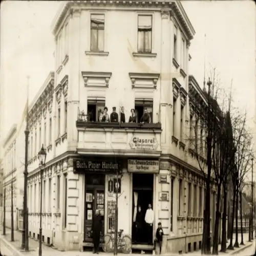 Foto Ak Berlin Niederschönhausen, Fleischerei Hugo Hoepner, Buchholzer Str. 1, Blankenburger Str.