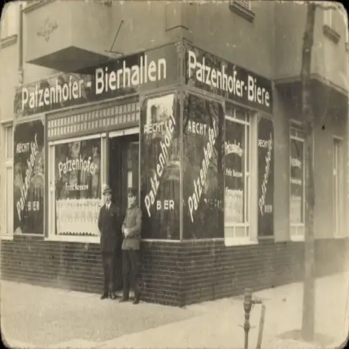 Foto Ak Berlin Reinickendorf, Patzenhofer Bierhallen, Scharnweberstr. 59/60 Ecke Graf Haeseler Str.