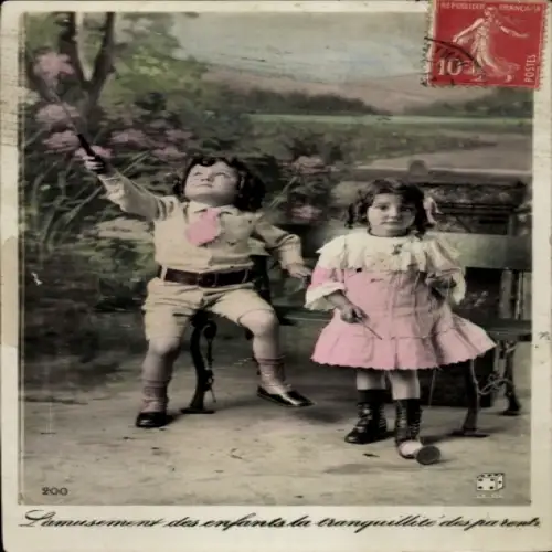 Ak Kinder spielen mit Diabolo