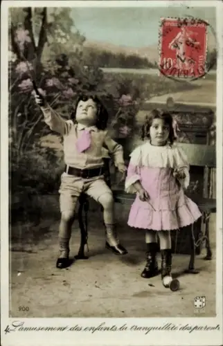 Ak Kinder spielen mit Diabolo