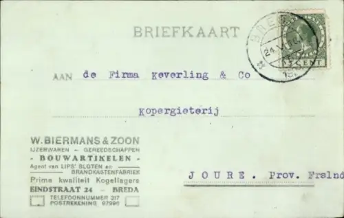 Ak Breda Nordbrabant Niederlande, Ijzerwaren, Gereedschappen, Bouwartikelen