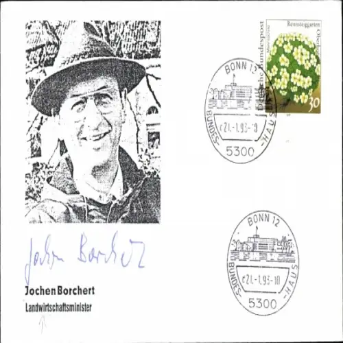 Ak Politiker Jochen Borchert, Landwirtschaftsminister, Autogramm