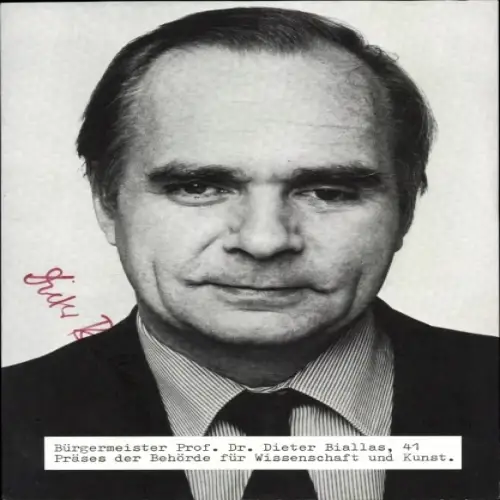 Foto Politiker Dr. Dieter Biallas, Bürgermeister, Autogramm