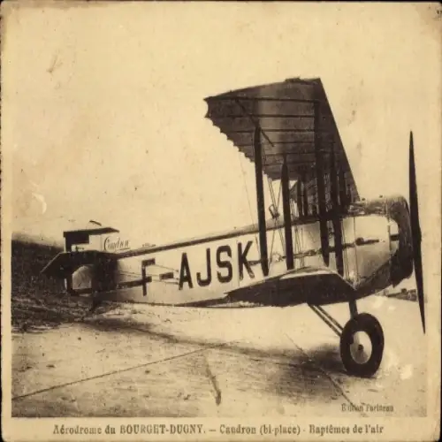 CPA Aérodrome du Bourget Dugny, Caudron, Baptêmes de l'air