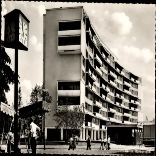 Ak Berlin Tiergarten, Hansaviertel, Uhr