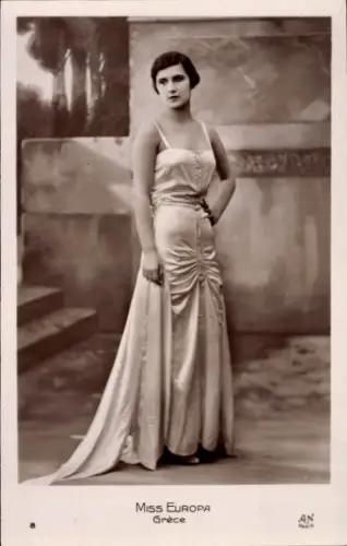 Ak Miss Europa, Grece, griechische Schönheitskönigin