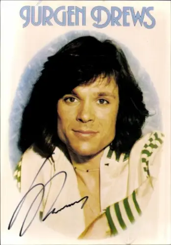 Autogrammkarte Sänger Jürgen Drews, Portrait, Autogramm