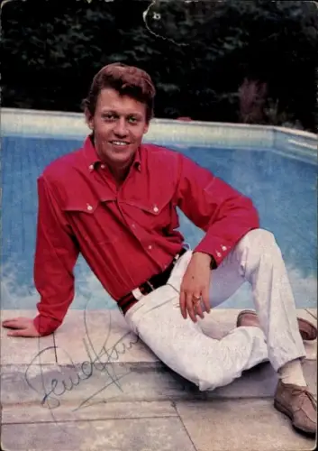 Autogrammkarte Sänger Bernd Spier, Portrait, Autogramm