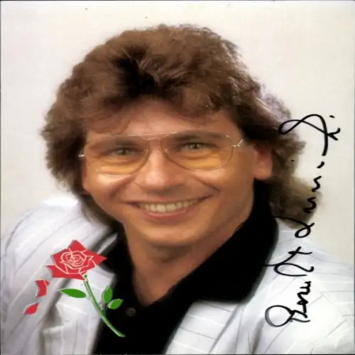 Autogrammkarte Sänger Bernd Rusinski, Portrait, Autogramm
