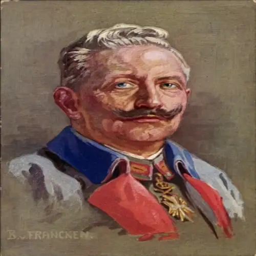 Künstler Ak Francken, B., Kaiser Wilhelm II, Portrait