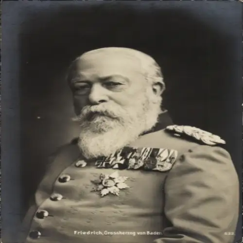Ak Großherzog Friedrich I. von Baden, Portrait