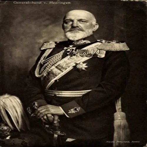 Ak Generaloberst Josias von Heeringen, Portrait in Uniform