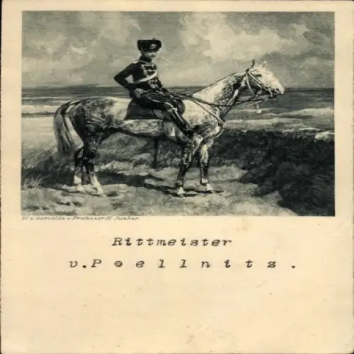 Künstler Ak Junker, Rittmeister von Pellnitz, Husarenuniform