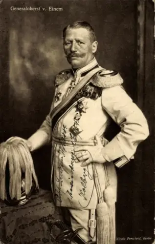 Ak Generaloberst Karl von Einem, Standportrait, Uniform, Orden