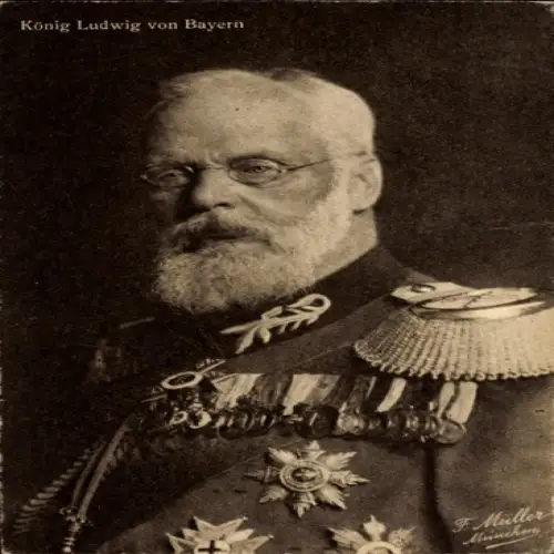 Ak König Ludwig III. von Bayern, Portrait in Uniform, Orden