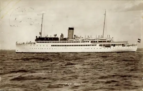 Foto Ak Seemotorschnellschiff Preußen, Reederei Braeunlich Stettin, Seedienst Ostpreußen