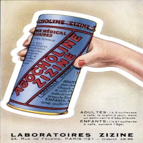 Ak Reklame, Laboratoires Zizine, Rue de Fecamp, Paris