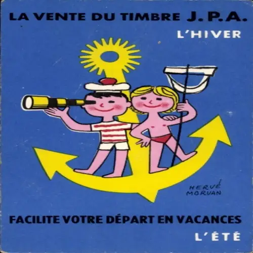Künstler Ak Morvan, Herve, The Sale of the JPA Stamp, Youth in the Outdoors