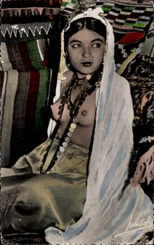 Ak Maghreb, Araberin, Schmuck, Busen