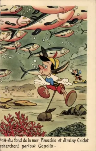 Ak Disney, Pinocchio, Fische