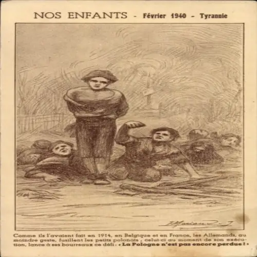 Künstler CPA Mariaud, J., Nos Enfants, Fevrier 1940, Tyrannie