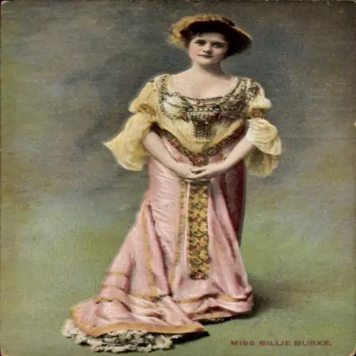 Ak Schauspielerin Billie Burke, Porträt, Kleid