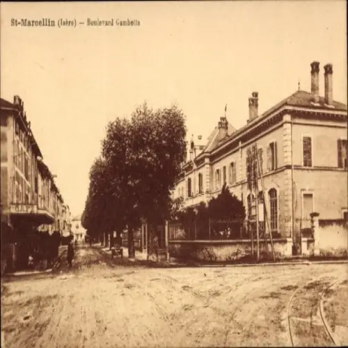 CPA Saint Marcellin Isère, Boulevard Gambetta