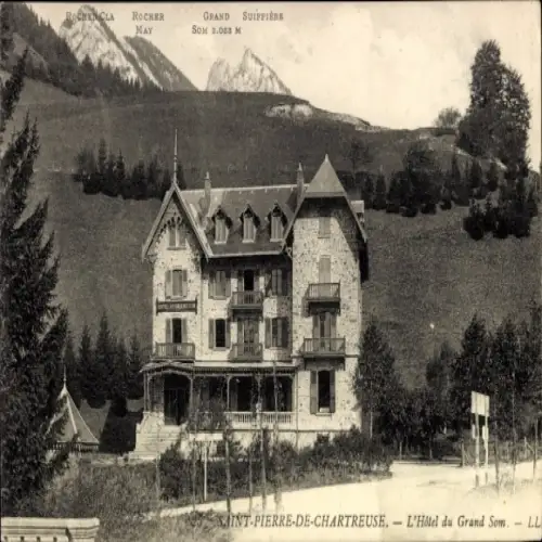 Ak Saint-Pierre-de-Chartreuse Isère, Hôtel du Grand Som