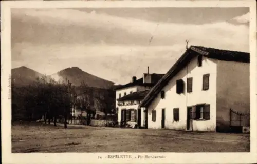 CPA Espelette Pyrénées Atlantiques, Pic Mondarrain