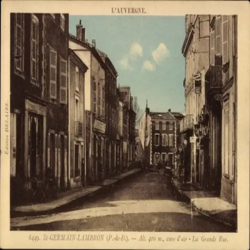 Ak Saint Germain Lembron Puy de Dôme, La Grande Rue