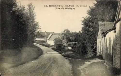 Ak Nogent le Phaye Eure et Loir, Rue de Glatigny