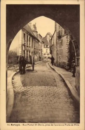 Ak Mortagne au Perche Orne, Rue Portail St Denis