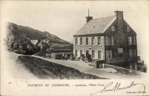 Ak Cherbourg en Cotentin Manche, Landemer, l'Hôtel Voisin, Umgebung von   