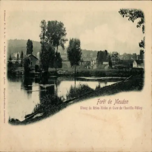 Ak Meudon Hauts de Seine, Forêt, Etang de Brise-Miche, Gare de Chaville-Vélizy