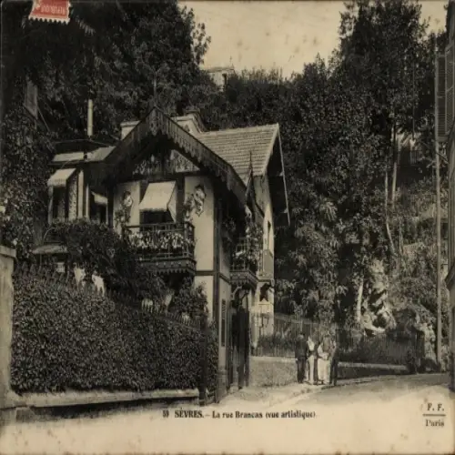 Ak Sèvres Hauts de Seine, La rue brancas
