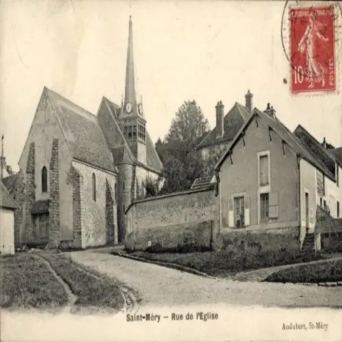CPA Saint Méry Seine et Marne, Rue de la Église