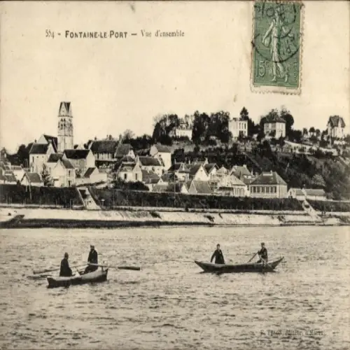 CPA Fontaine le Port Seine et Marne, vue ensemble