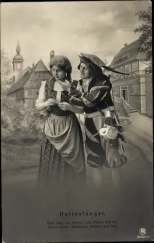 Ak Hameln an der Weser Niedersachsen, Rattenfänger, Szenenbild