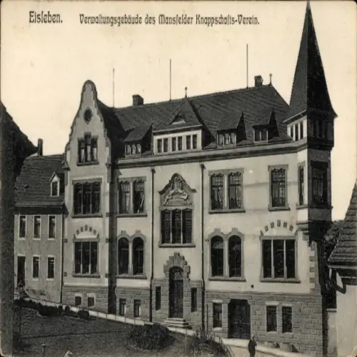 Ak Lutherstadt Eisleben, Verwaltungsgebäude des Mansfelder Knappschafts-Verein