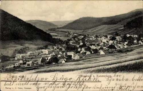 Ak Manebach Ilmenau in Thüringen, Gesamtansicht