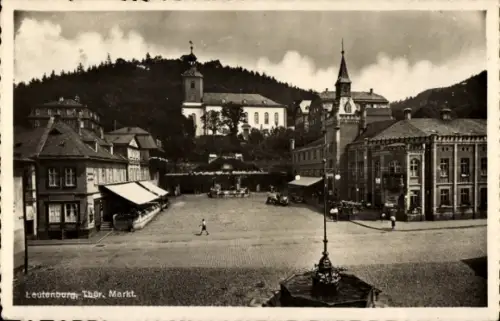 Ak Leutenberg in Thüringen, Partie am Markt