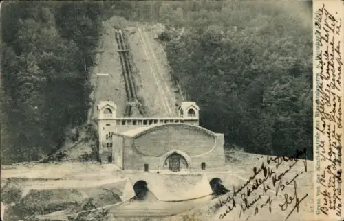 Ak Düren im Rheinland, Kraftzentrale, architektonische Details, Berglandschaft