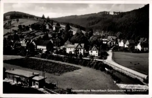 Ak Meuselbach Schwarzmühle Schwarzatal in Thüringen, Sommerfrische, Meuselbach- Häuser, Landschaf