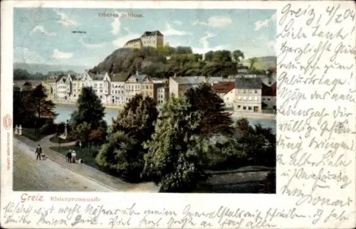 Ak Greiz im Vogtland Thüringen, Elsterpromenade