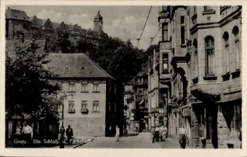 Ak Greiz im Vogtland Thüringen, Stadtansicht, Gebäude, Strasse,  Architektur