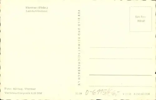 Ak Themar Thüringen, Landambulanz, Fachwerkhaus