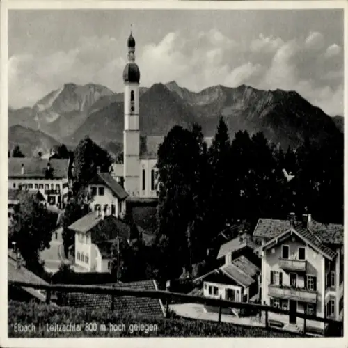 Ak Eibach im Leitzachtal Fischbachau, Ortsmitte, Kirche