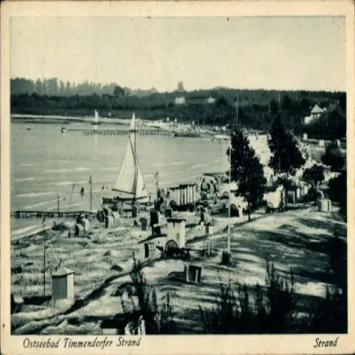 Ak Ostseebad Timmendorfer Strand, Motiv am Strand