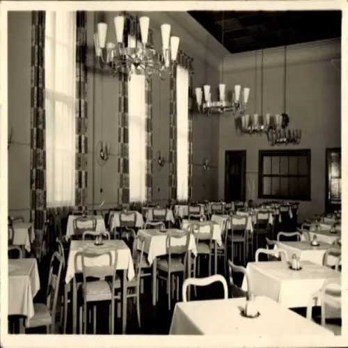 Ak Berga an der Elster Thüringen, Nachtsanatorium, Speisesaal