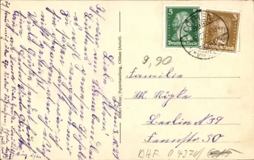 Ak Cöthen Köthen in Anhalt, Hauptbahnhof